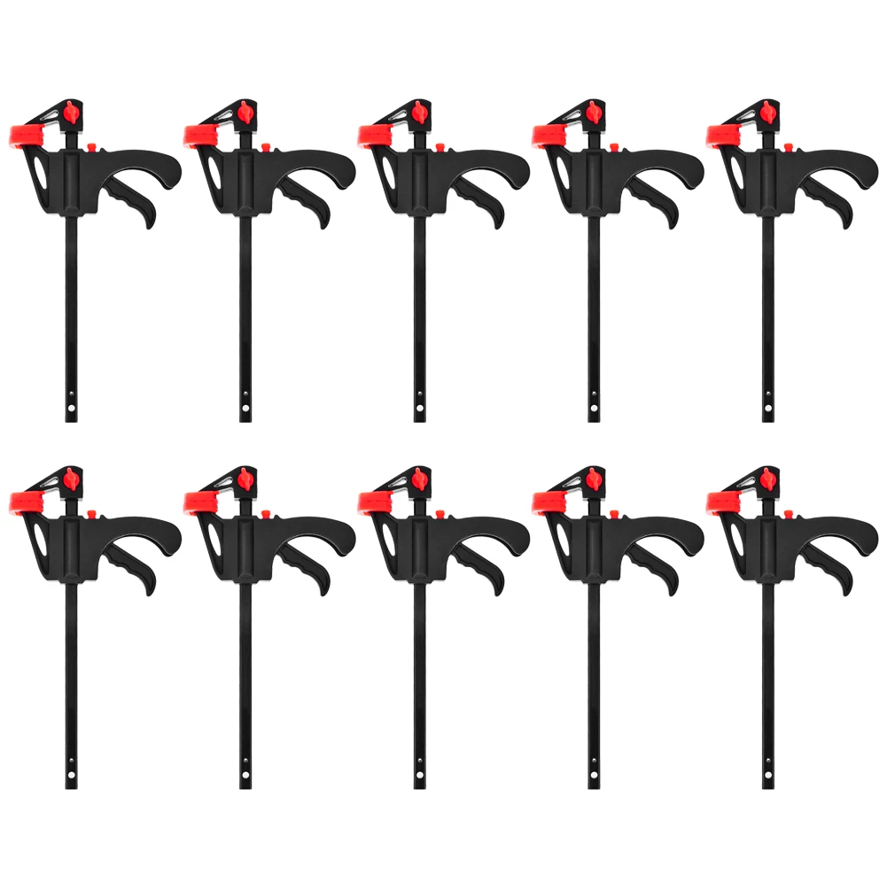 1-20pcs 4inches Woodworking Clamp F-Type Nylon Quick Clip Woodworking Hard Grip Release Squeeze Ratchet DIY Hand Tool Kit Gadget