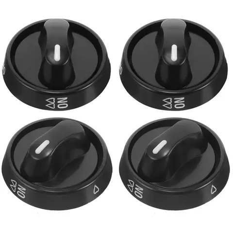 4 Pcs Gas Stove Knob Knobs Cooking for Replacement Oven Universal Control Plastic Burner