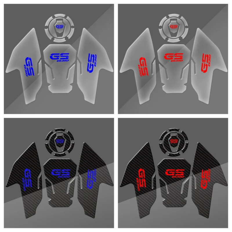 Fit For  G310GS G310 GS 2018-2024 2023 2022 2021 3D Epoxy Resin Motorcycle Tank Pad Protector Transparent Fish Bone Decal