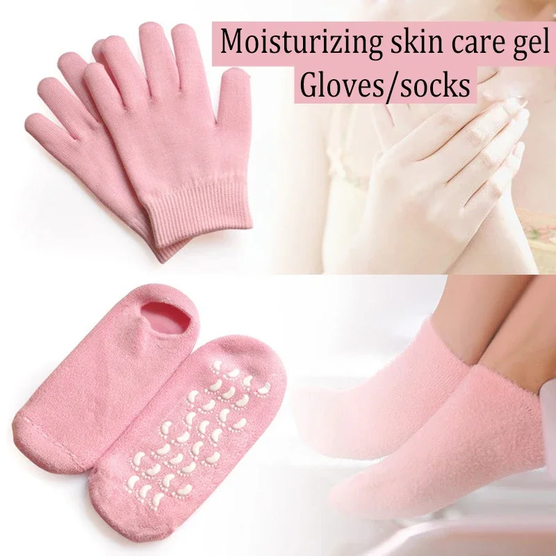 

Silicone Moisturizing Mask Socks Reusable Exfoliating Anti Crack Protective Gloves Dry Dead Skin Remover Hand Foot Care Tools