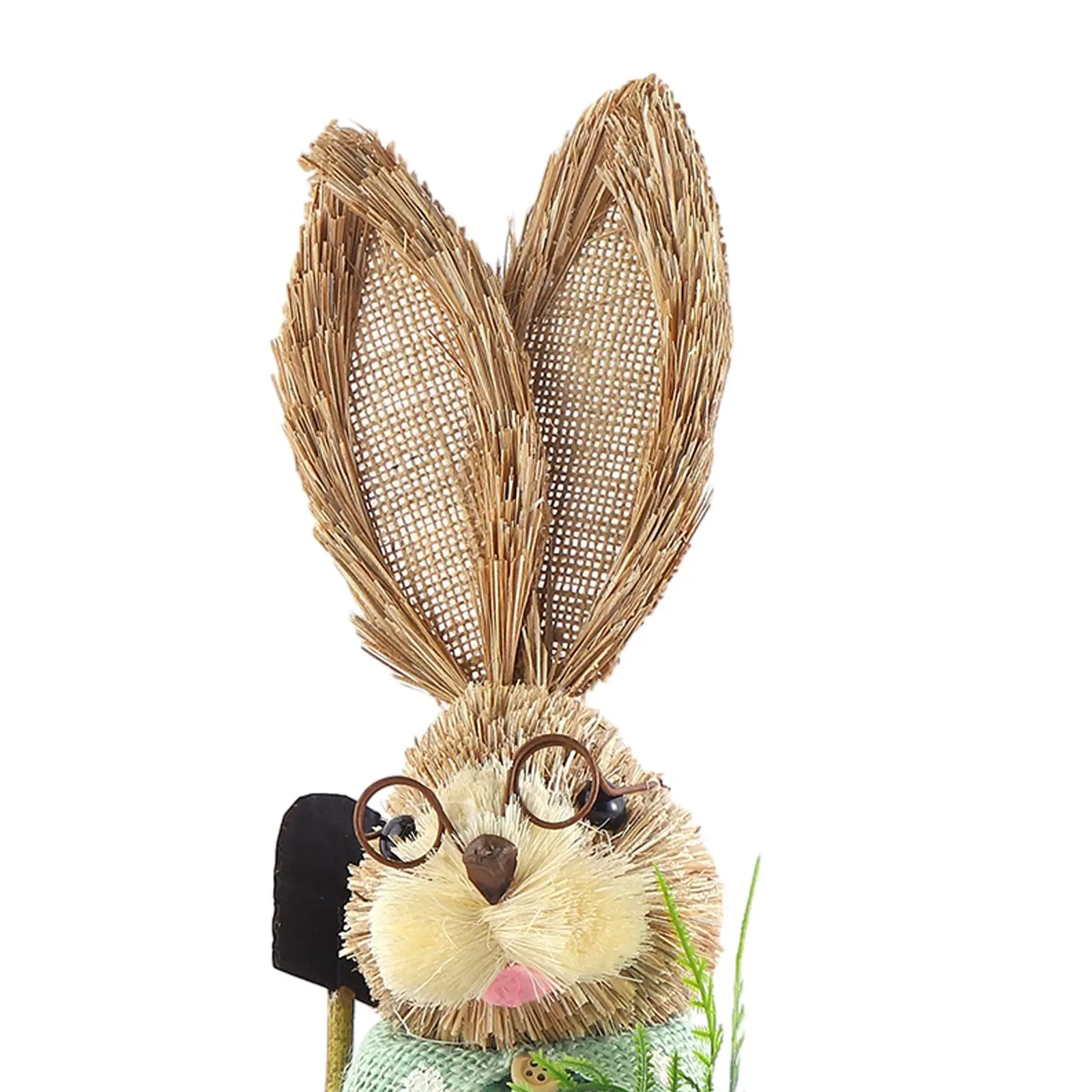 Rabbit Sculpture Easter Decor Desktop Ornament Bunny Figurine Garden Decor Animal Statue for Bookshelf Outside Office Yard Lawn