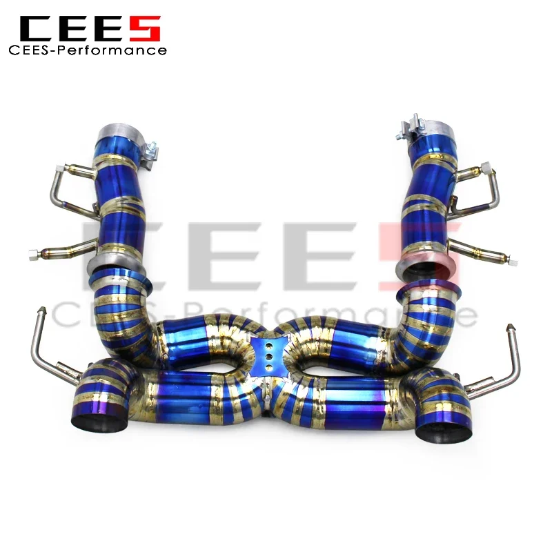 CEES  Titanium Exhaust for Ferrari SF90 3.9T V8 2019-2023 Catback Sport Straight Exhaust System Racing Exhaust Pipe