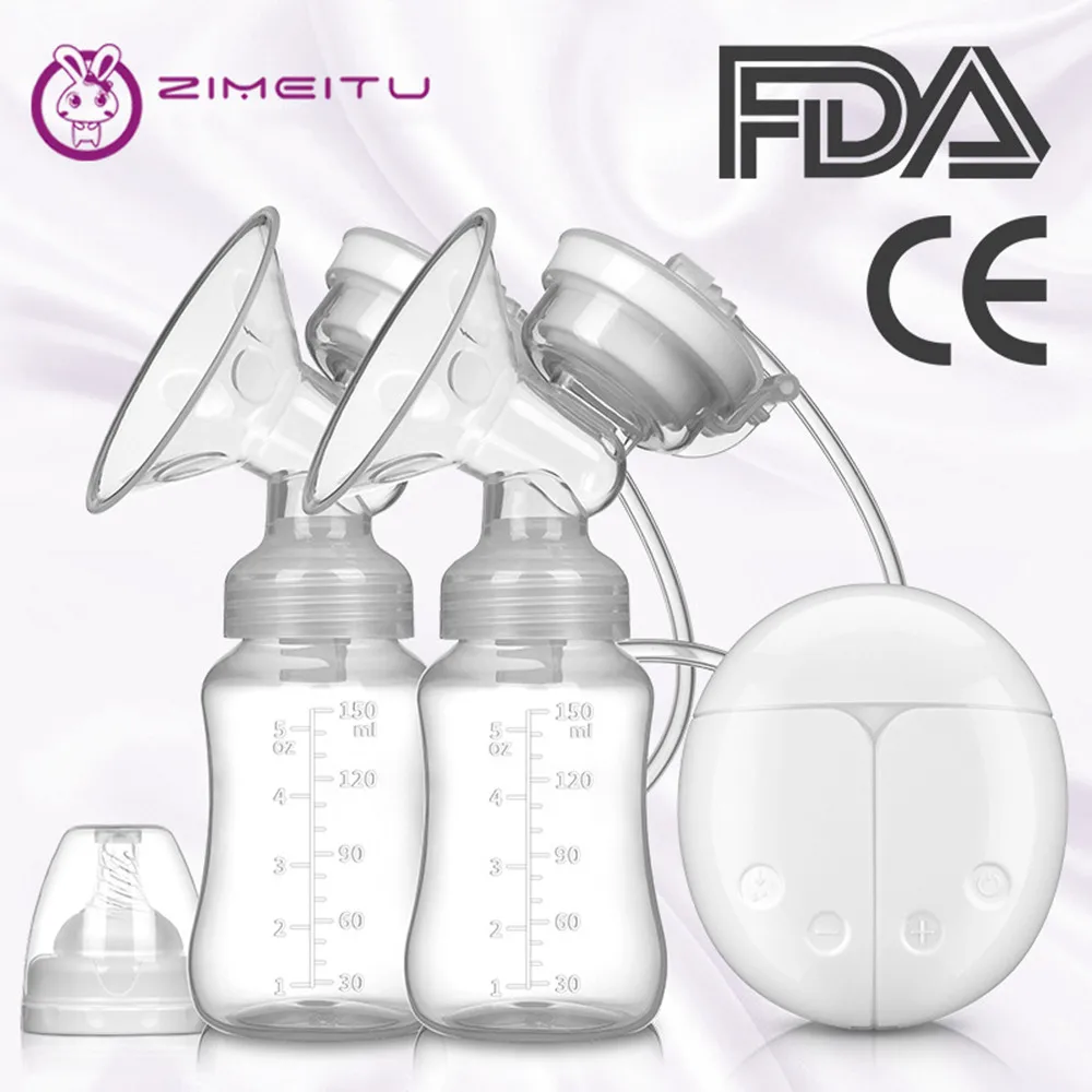 Double Electric Breast Pumps Powerful Nipple Suction USB Powered Electric Breast Pump Milk Bottle Sucking Postpartum Supplies