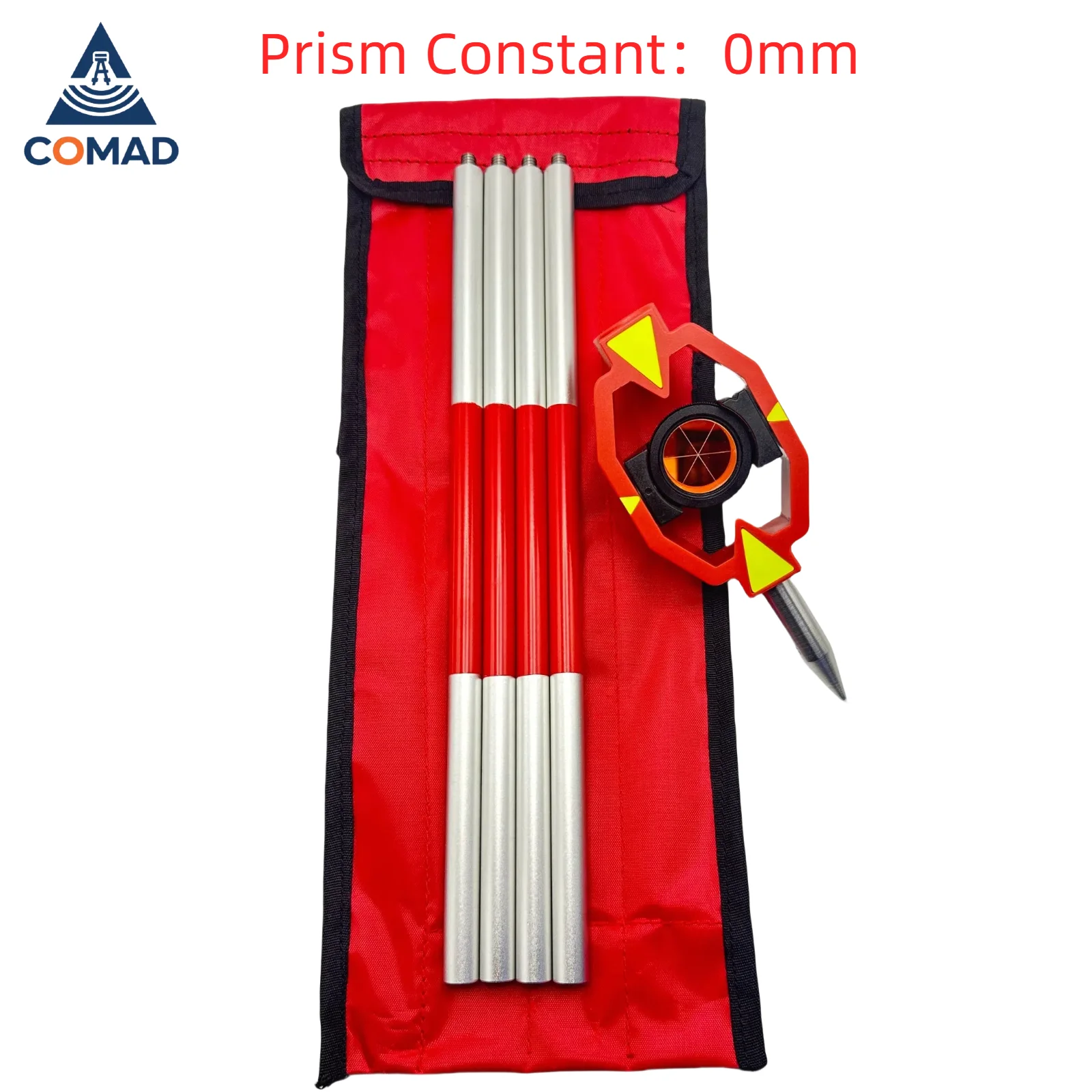 Mini prisma compensado de 0mm, recubierto de cobre constante con aluminio, 4 polos, repuesto para estaciones totales Leica, topografía GMP111