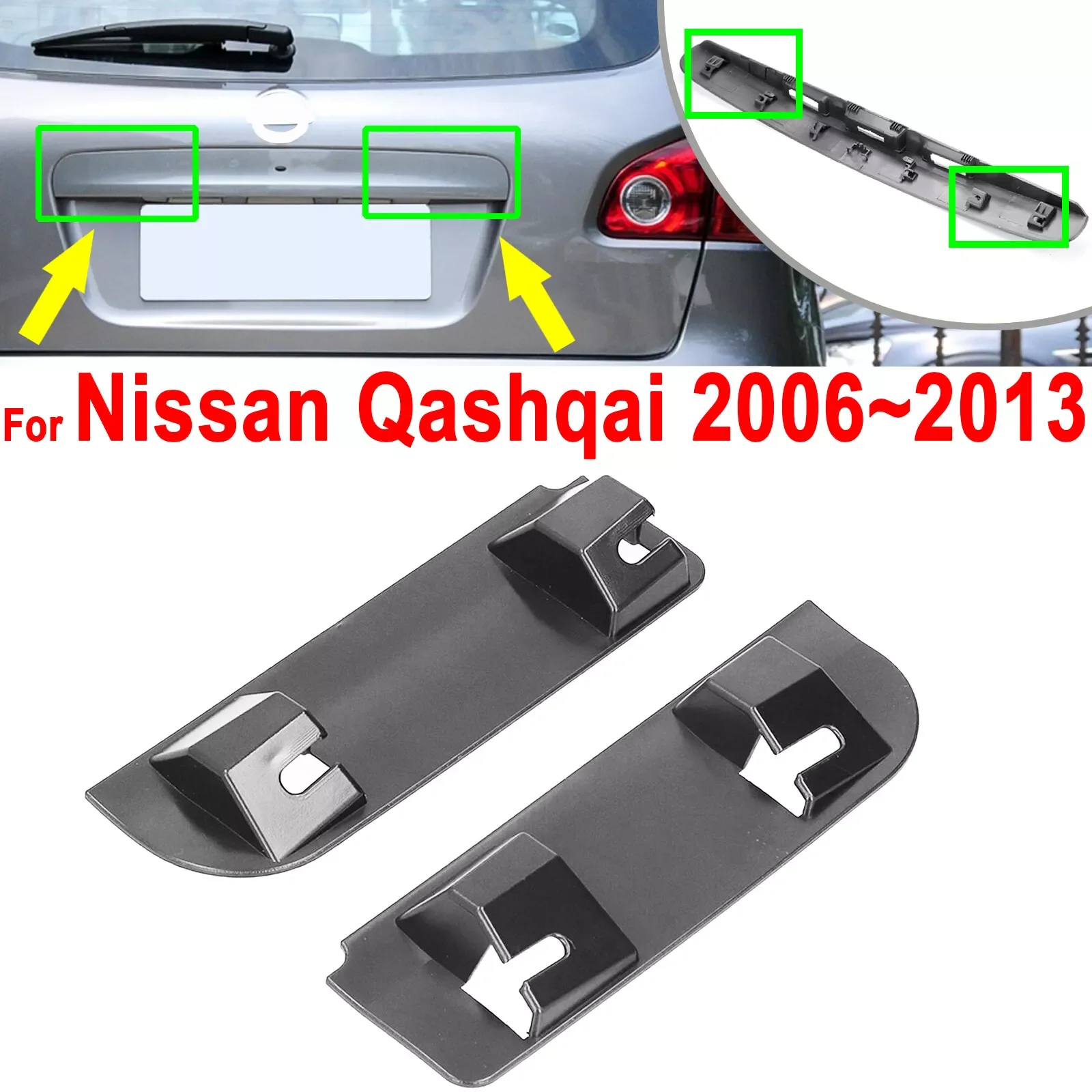 For Nissan Qashqai Tailgate Boot Handle Repair Snapped Clip Kit Clips 2006 -2013 90812JD20H 90812JD30H