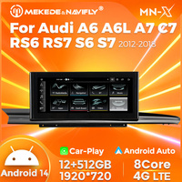 MEKEDE&NAVIFLY 1920*720P 12.5 Inch Touch Screen for Audi A6 A7 C7 2012 - 2018 Android 14 Car Radio Multimedia Carplay 4G BT WIFI
