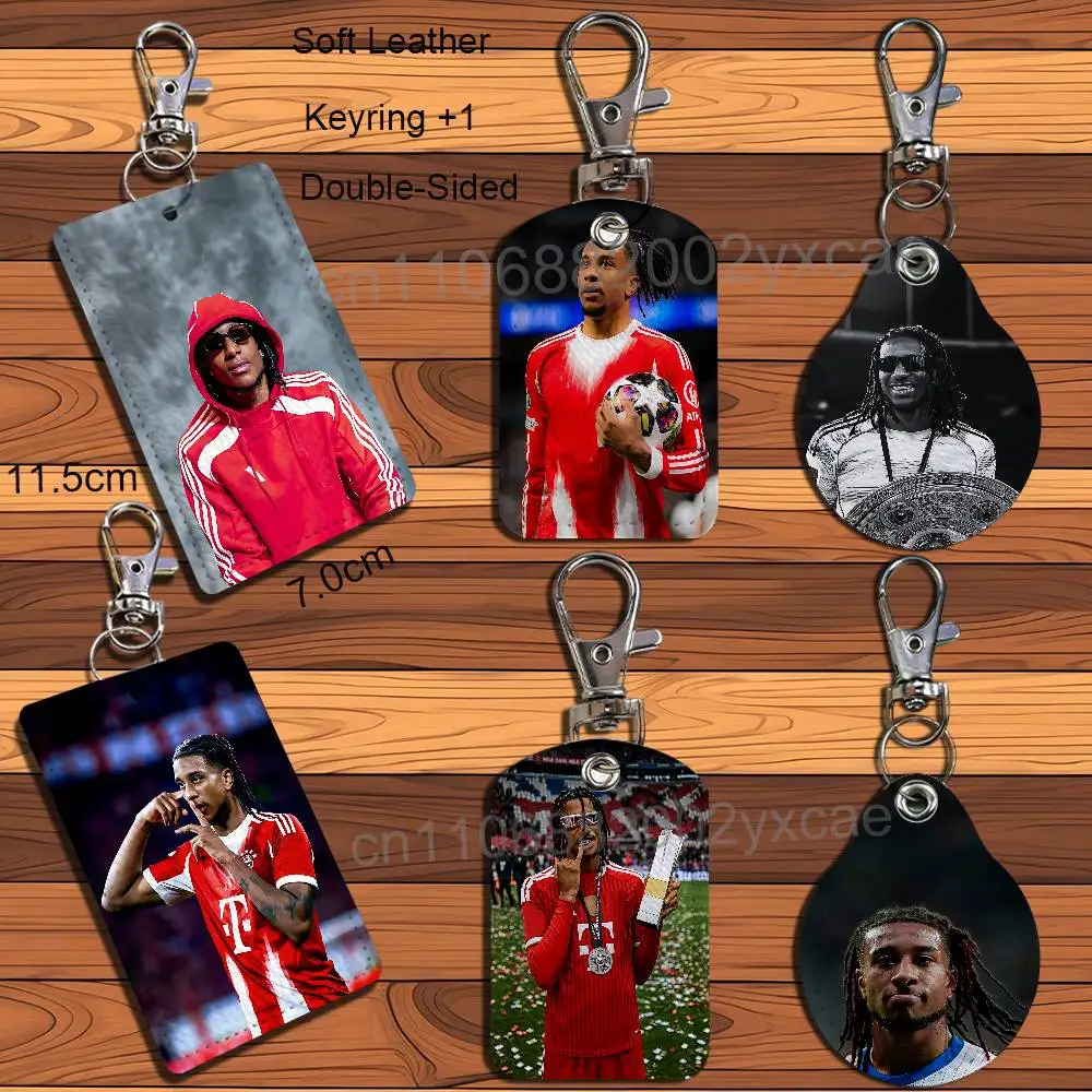 The Red Football Boy Michael Olise Keychain Holder Suitable For Subway Bank Card Bus Card Case Badge Holder Wallet Card Textured