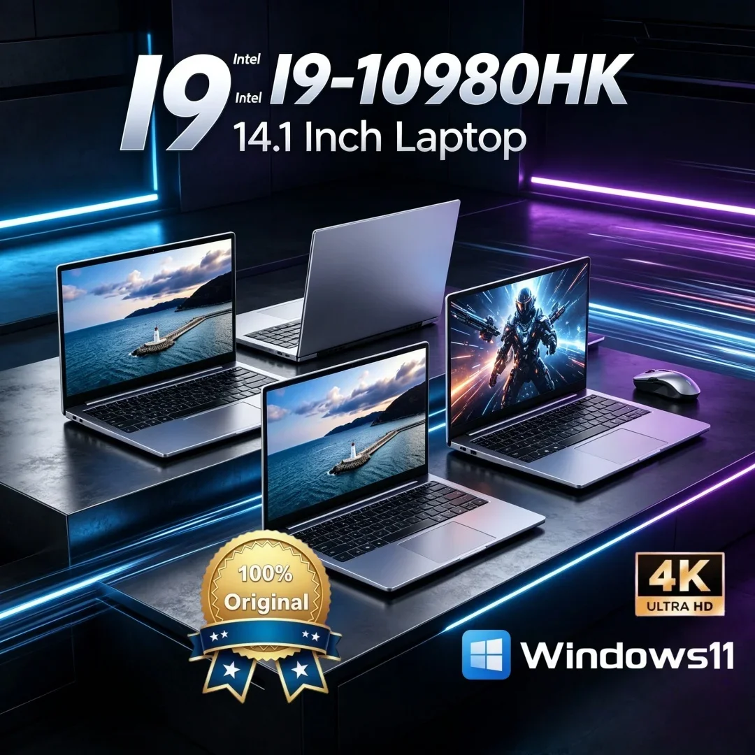 14.1 Inch Fashion Stylish Intel I9-10980HK New Ultra Slim Portable Notebook Original Win11 32GB RAM Fast SSD High Performance PC