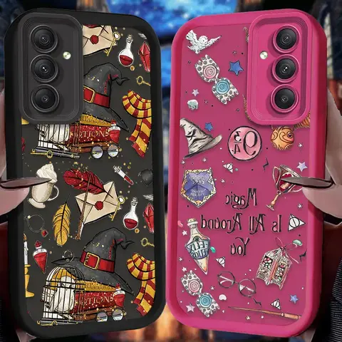 Magic Potters Bacchetta Harries Custodia per Samsung Galaxy A56 A36 A26 A16 A06 A15 A25 A35 A55 5G S25 S24 S23 Ultra S22 S21 Plus FE Capa