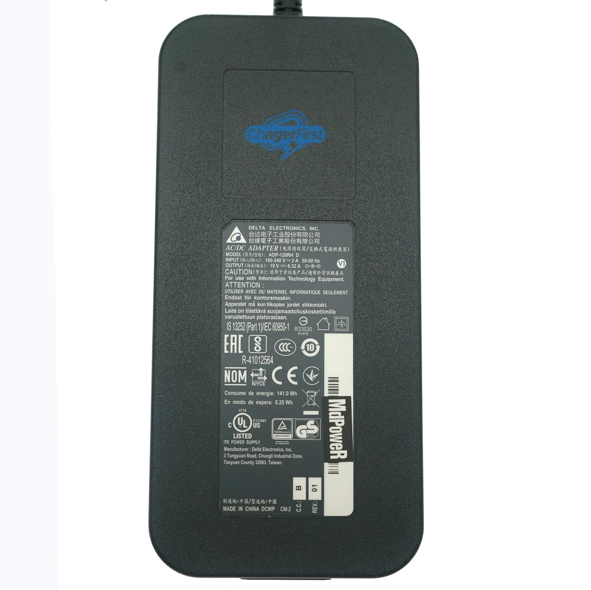Genuine Delta ADP-120RH D 19V 6.32A 120W Adapter for ACER Predator Z301C Z271U XZ321QU Z321QU Gaming Monitor Aspire 7750G