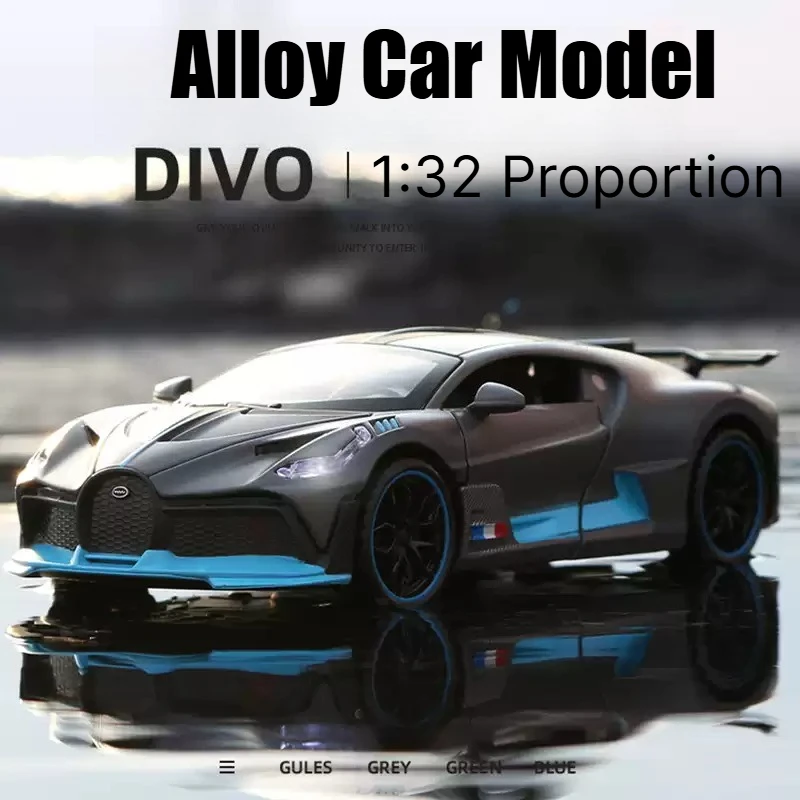 1:32 DIVO Simulation Alloy Car Model With Four Doors Sound and Light Effects Retractable Toy Gift