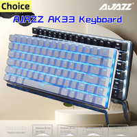 AJAZZ Ak33 Keyboards 82 Keys Gaming Mechanical  Keyboard Wired Red/blue/black Switch Gamer Pc Laptop RGB Backlit Pc keyboard