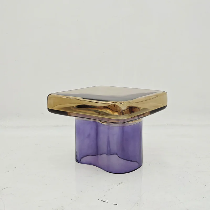 Modern simple resin edge household living room corner sofa few small apartment edge small coffee table