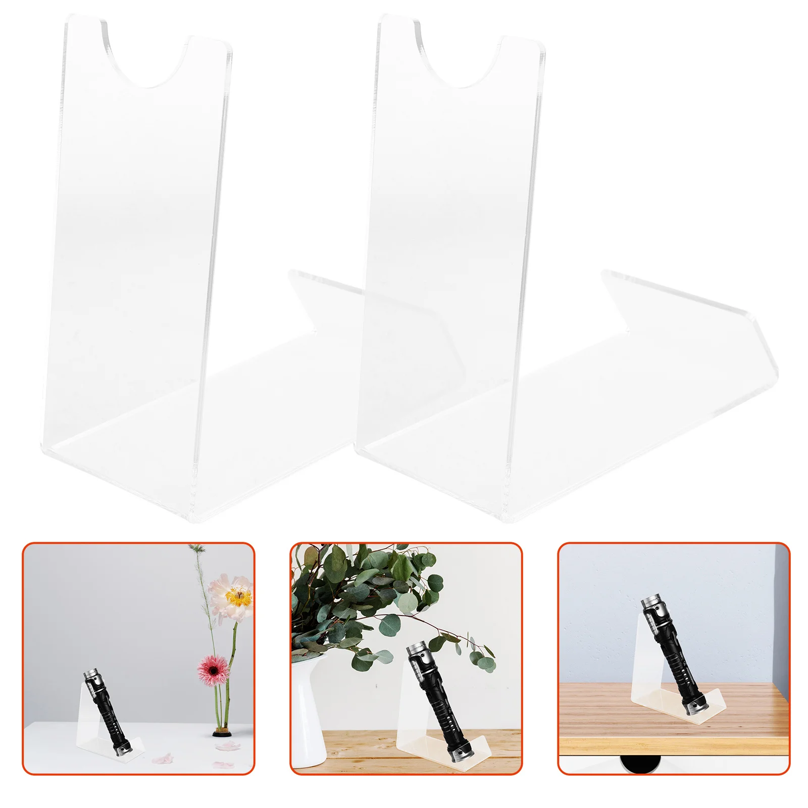 

2Pcs Multifunctional Acrylic Sword Display Stand Desk Organizer Storage Rack Decorative Sword Holder Household Display