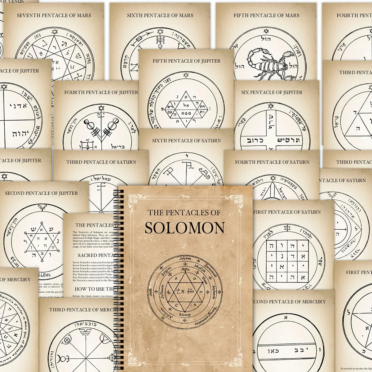 

The Pentacles of Solomon,the Notebook of Pentacles of Solomon,each of the Pentacles given in the Key of Solomon.
