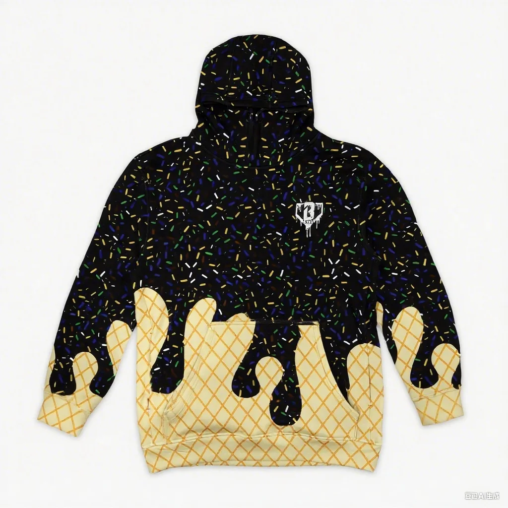 الخريف والشتاء المرأة Asebell Lifestyle 101 الآيس كريم سلسلة ثلاثية الأبعاد طباعة البوليستر في الهواء الطلق ملابس رياضية مريحة هوديس محايد