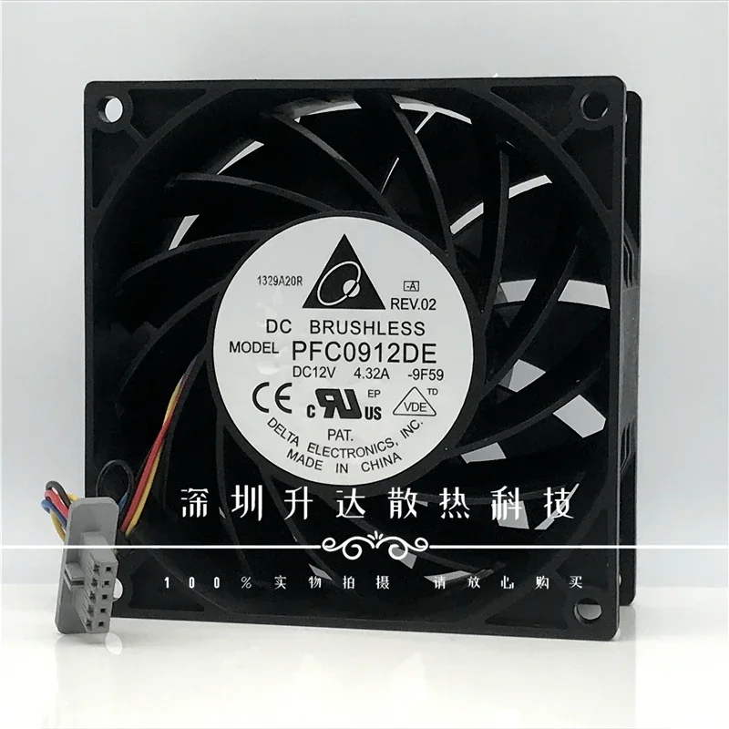 

for Delta PFC0912DE 12V 4.32a double ball 9cm server large air volume fan