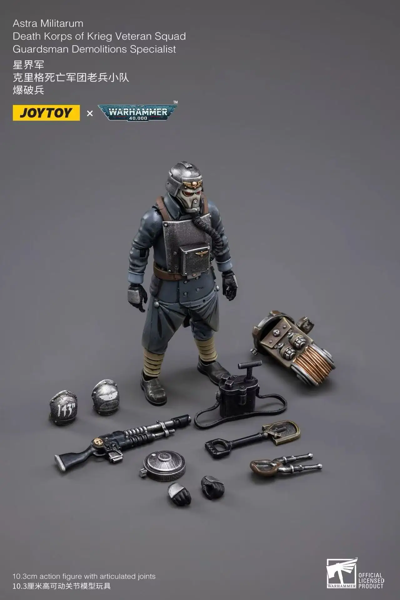 JOYTOY 1/18 Action Figure 40K Astra Militarum Death Korps of Krieg Veteran Reissue Anime Collection Military Model