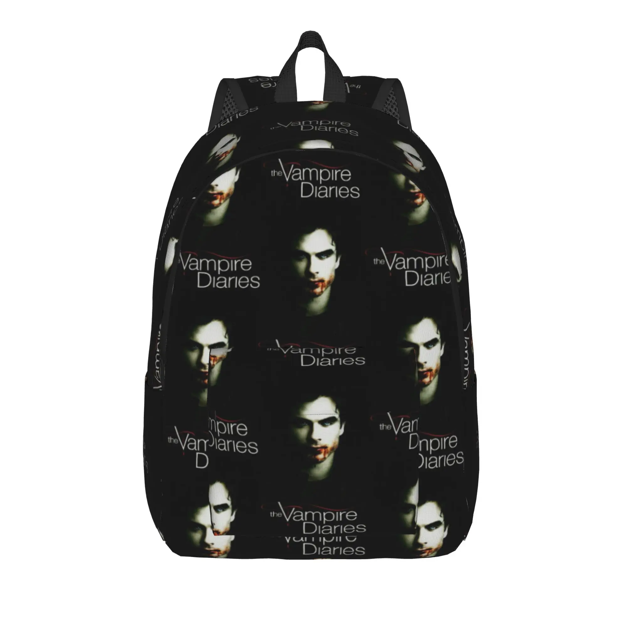 The Vampire Diaries Resuable Movie Backpack Female Damon Salvatore Large Backpacks Polyester School Bags Daily Rucksack