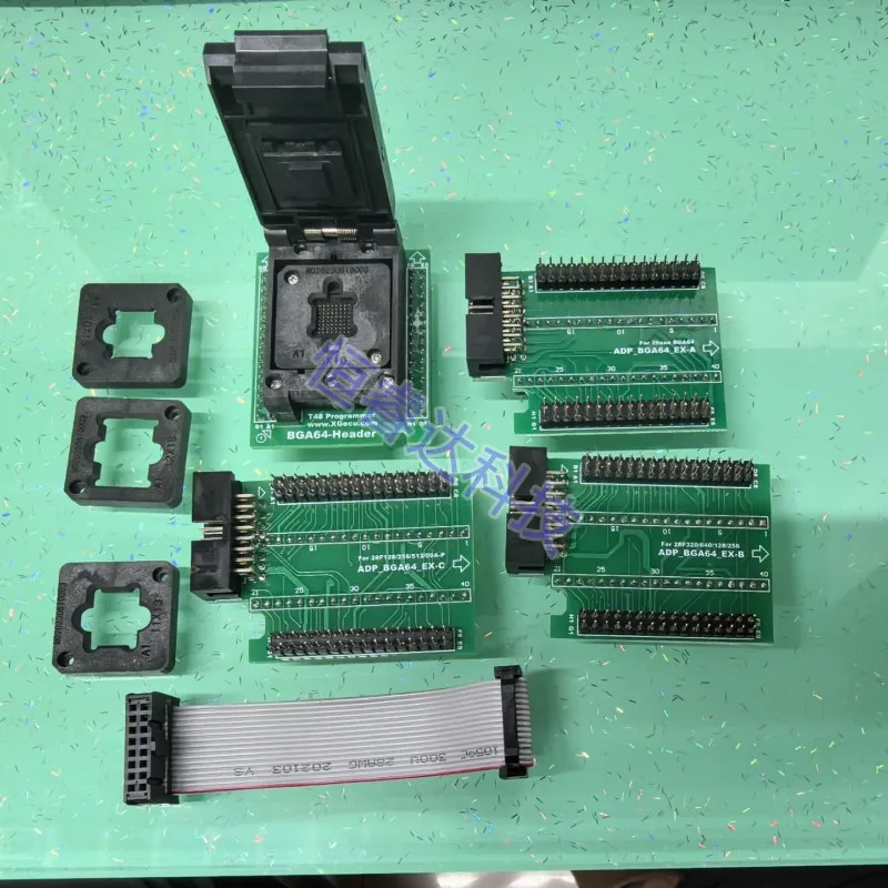 BGA64 3-in-1 adapter kit only can work on XGecu T48 progammer model: ADP_BGA64_EX-A ADP_BGA64_EX-B ADP_BGA64_EX-C for Nor Flash