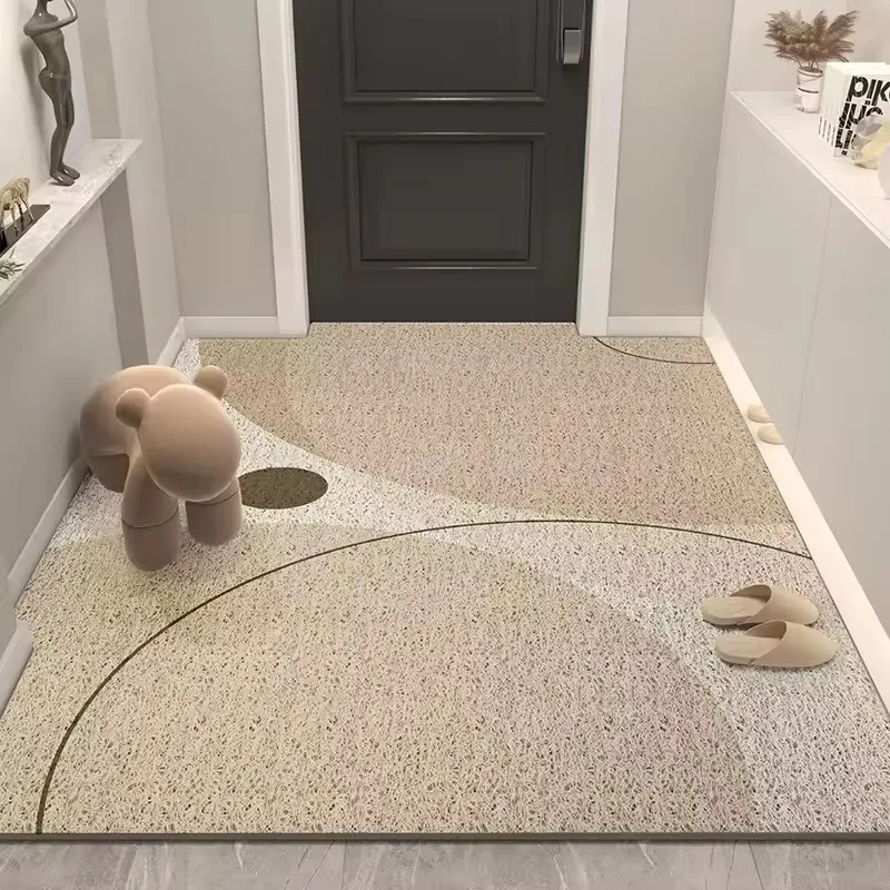 

Wave Point Non-slip PVC Retro Entrance Doormat Floor Mats Silk Loop for Entryway Porch Hallway Home Decor Dust Removal Carpet