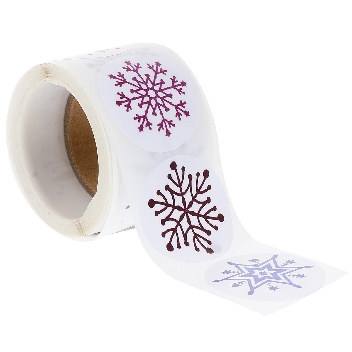 

Snowflake Stickers Self Adhesive Copper Plate Paper Christmas Decor Xmas Craft Supplies Holiday Gifts Packaging Stickers