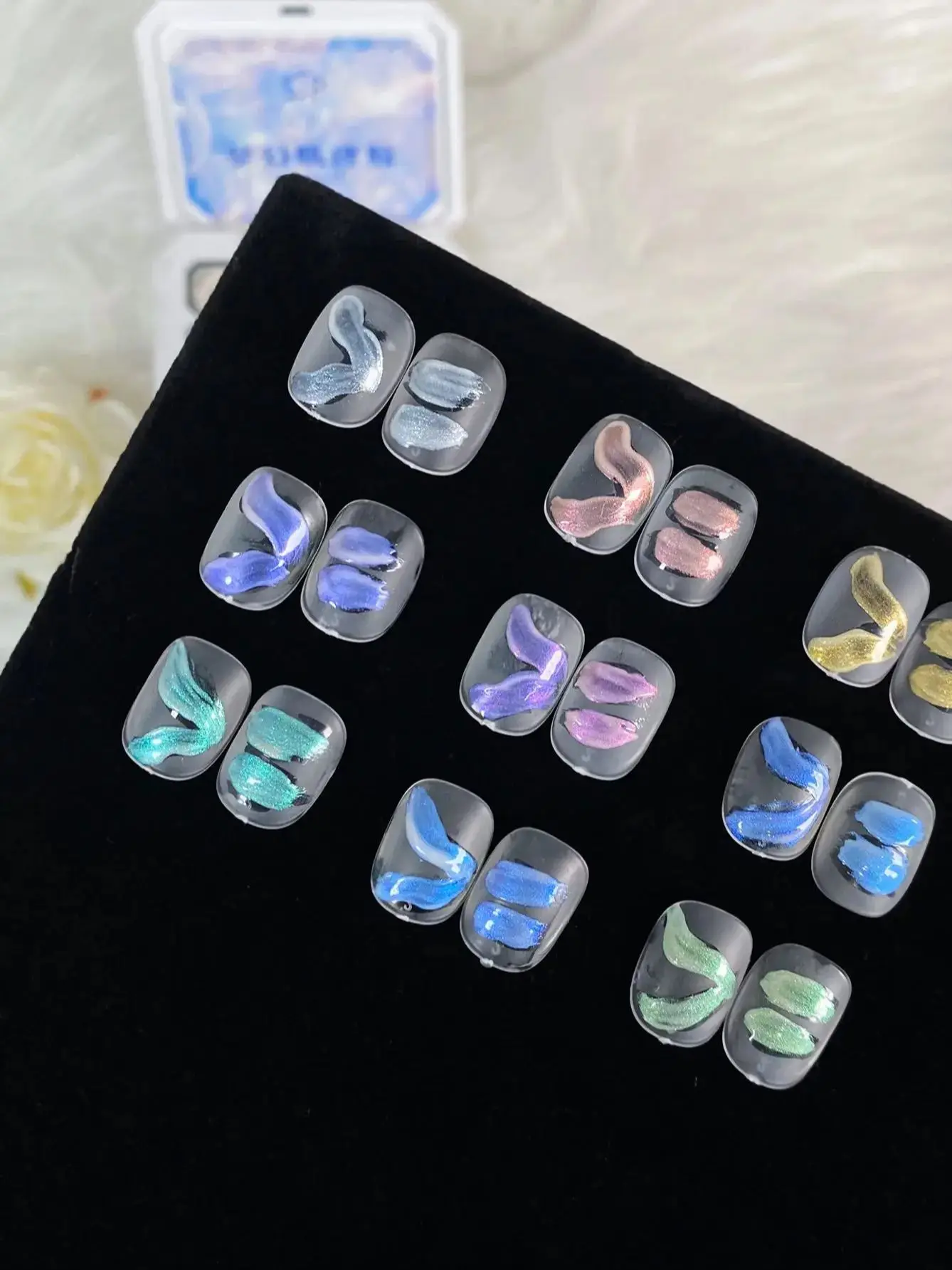 9 couleurs Aurora perle effet solide adhésif Gel vernis à ongles dégradé Semi Permanent tremper UV LED Nail Art Gel vernis pour N