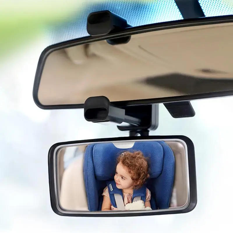 1pcs Car Interior Rear View Mirror Mount Clip 360 Rotatable Adjustable Car Observing Back Seat Auxiliary Mirror Baby Monitor