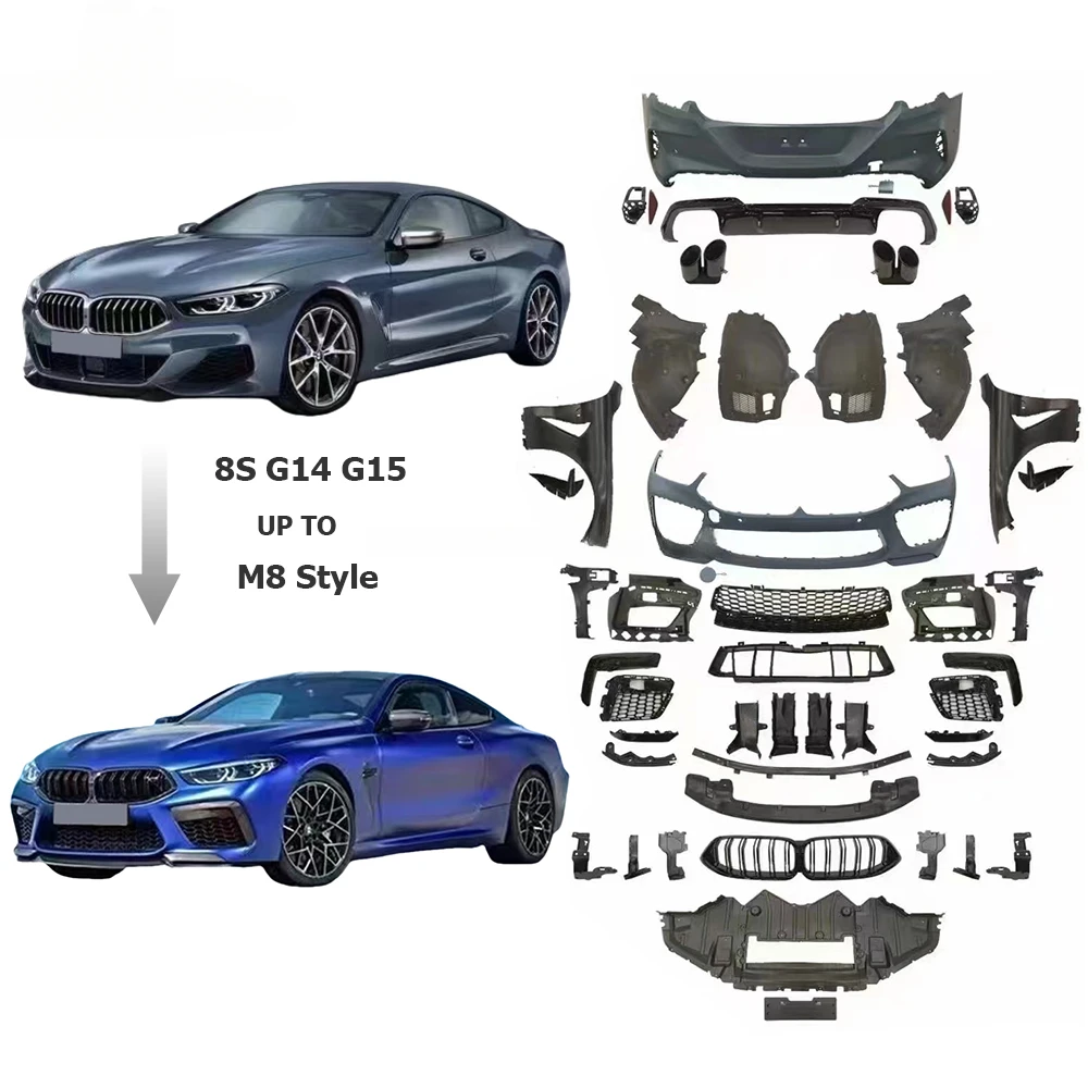 M8 Style Body Kit For BMW 8 Series G14 G15 PP Car Accessories Car Bumpers Fender Duct Grille Auto Tuning Parts