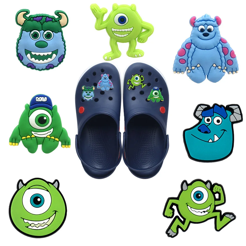 1-7pcs Monsters University  Charms Accessories Shoe Decorations Pins for  Woman Men  Jeans Wholesale