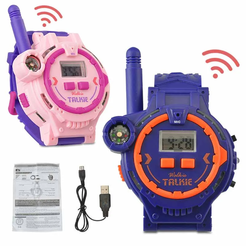 Orologio per bambini Walkie-talkie 100m chiamata Wireless remota Mini orologio Walkie-talkie interazione genitore-figlio giocattoli elettronici intelligenti