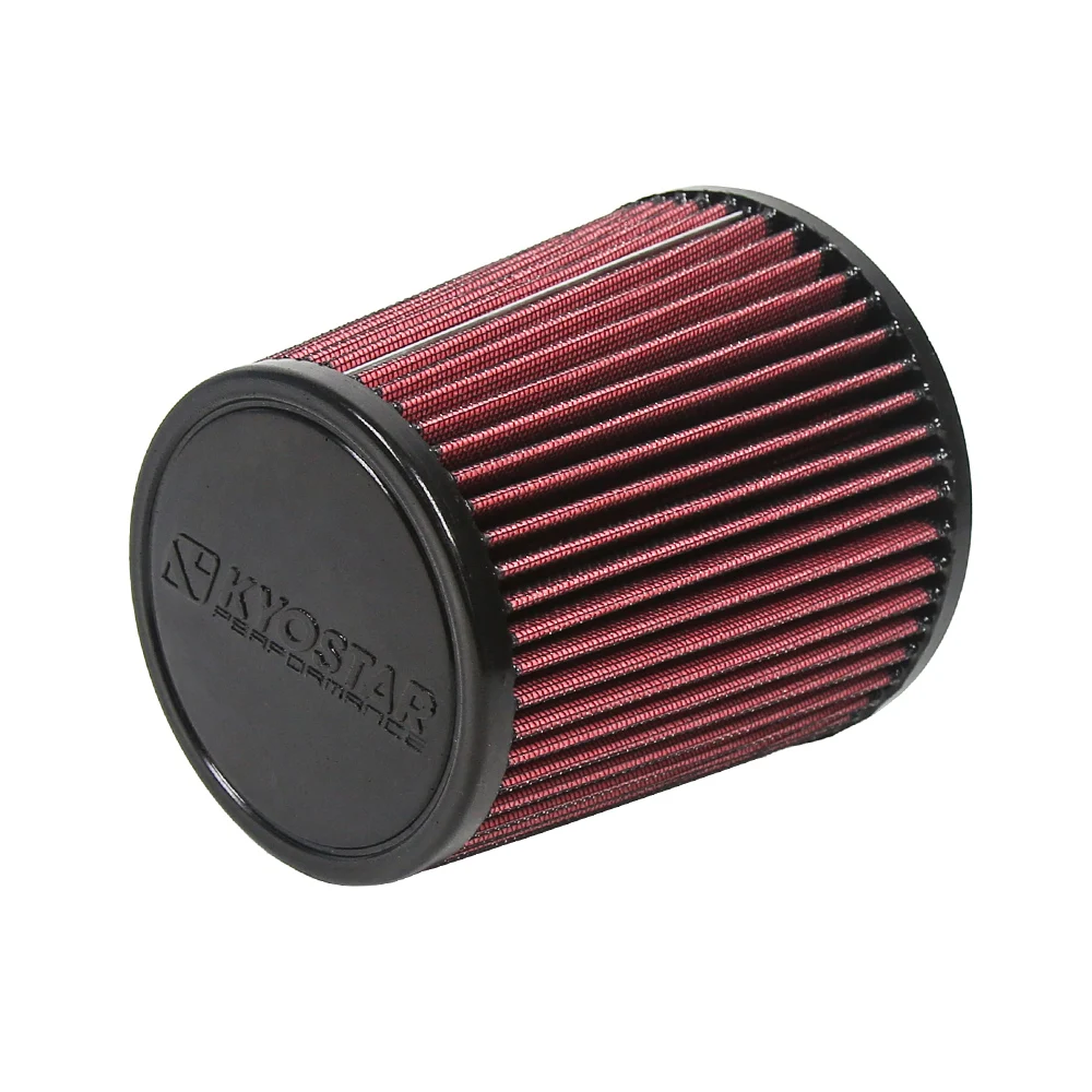 

3.5" 89 mm Inlet Cold Air Intake Cone Replacement Performance Washable High Flow Dry Air Filter Red,Filter Height: 6.5 In