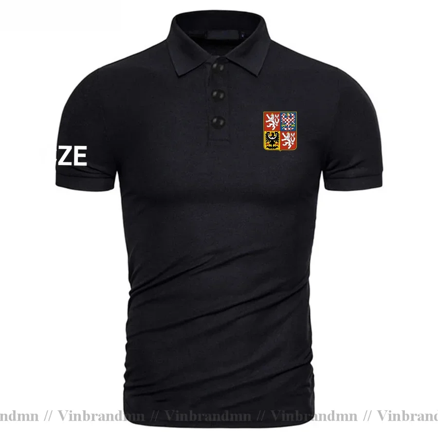 Czech Republic Czechia CZE Polo Shirt Men Short Sleeve Fashion Brand Printed For Country 100% Cotton Nation Team Flag Casual New
