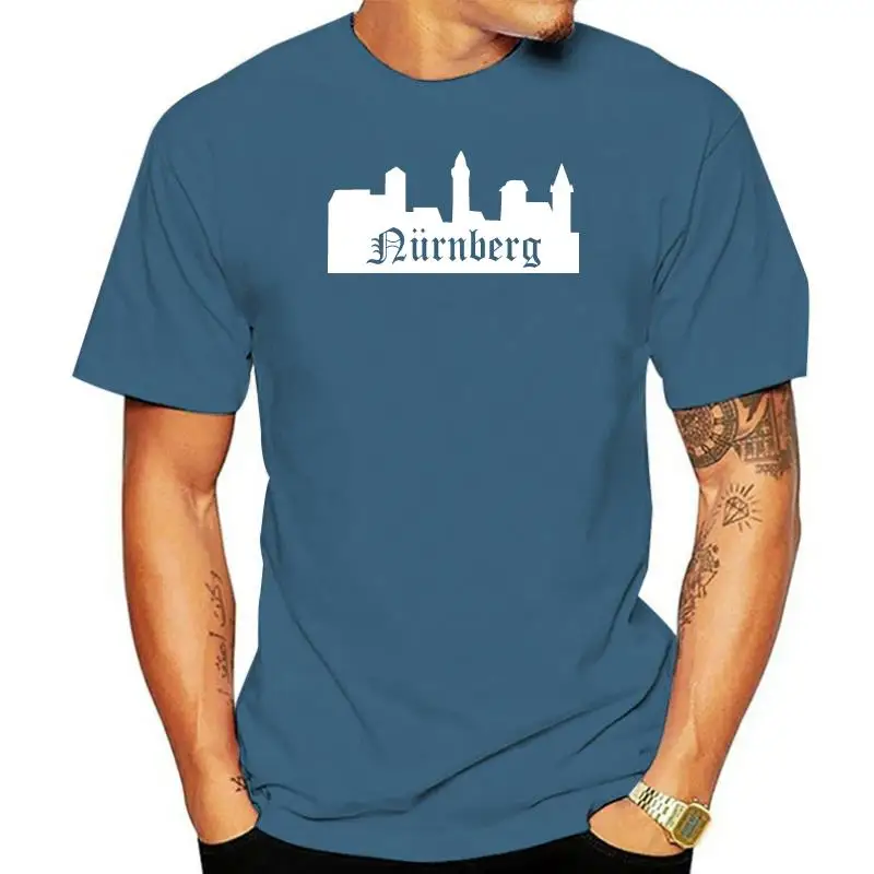 NUREMBERG T-Shirt - Old German / Imperial Castle - S to 3XL - Black - Print White