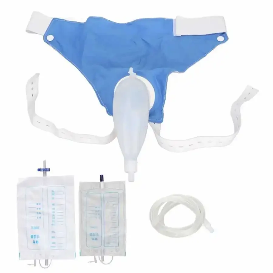 External Bedridden Wearable Urine Collection Bag With Urinary Catheter For Elderly Incontinence Paralyzed Mand Women Leak-proof