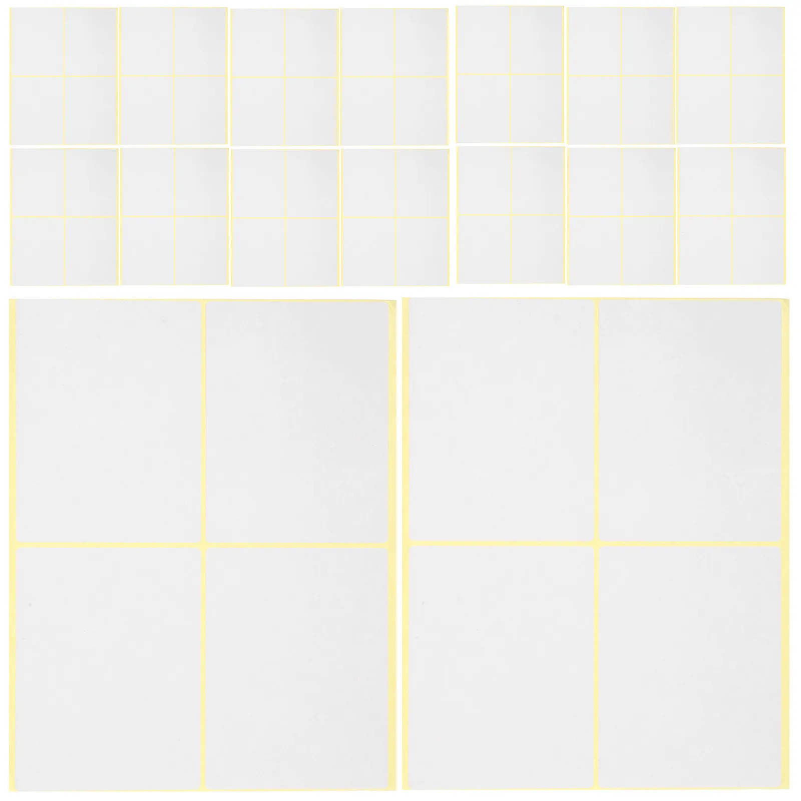 

120Pcs Large Blank Adhesive Labels Self-Adhesive Paper Write-on Stickers for Storage Boxes Mailing Packages Organizing Bins