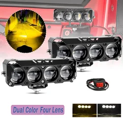Auxiliary LED Projector Headlight Front Spotlights Fog Lamp 12V 24V Ultra Bright Driving Lights ATV SUV 4x4 Lamp Accessories