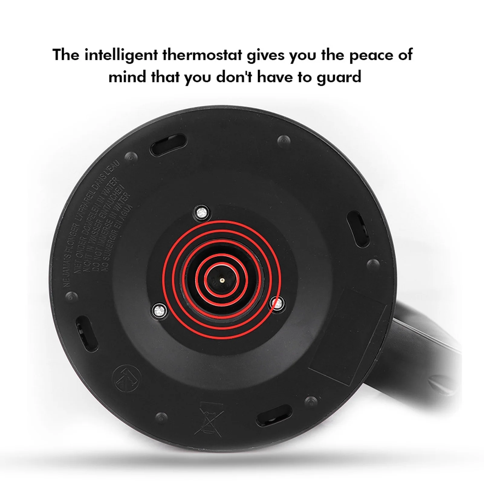 Chaleira elétrica de ebulição rápida 1500W 2 3L de grande capacidade com janela de nível de água segura desligamento automático e proteção contra fervura a seco