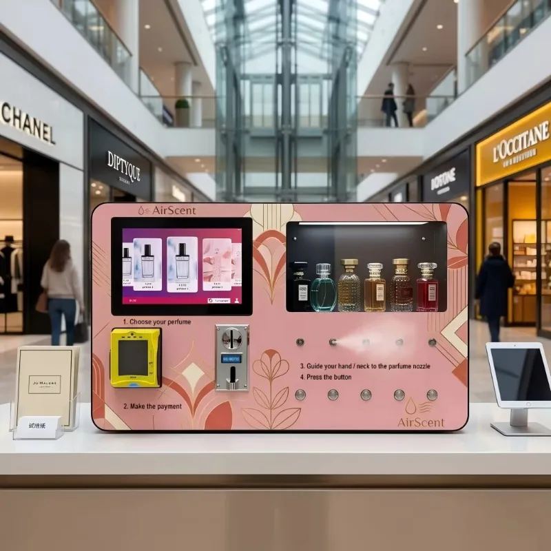 Perfume Dispenser Machine Automatic Spray Wall Mounted Luxury Self Service Custom Distributore Automatico Di Profumi
