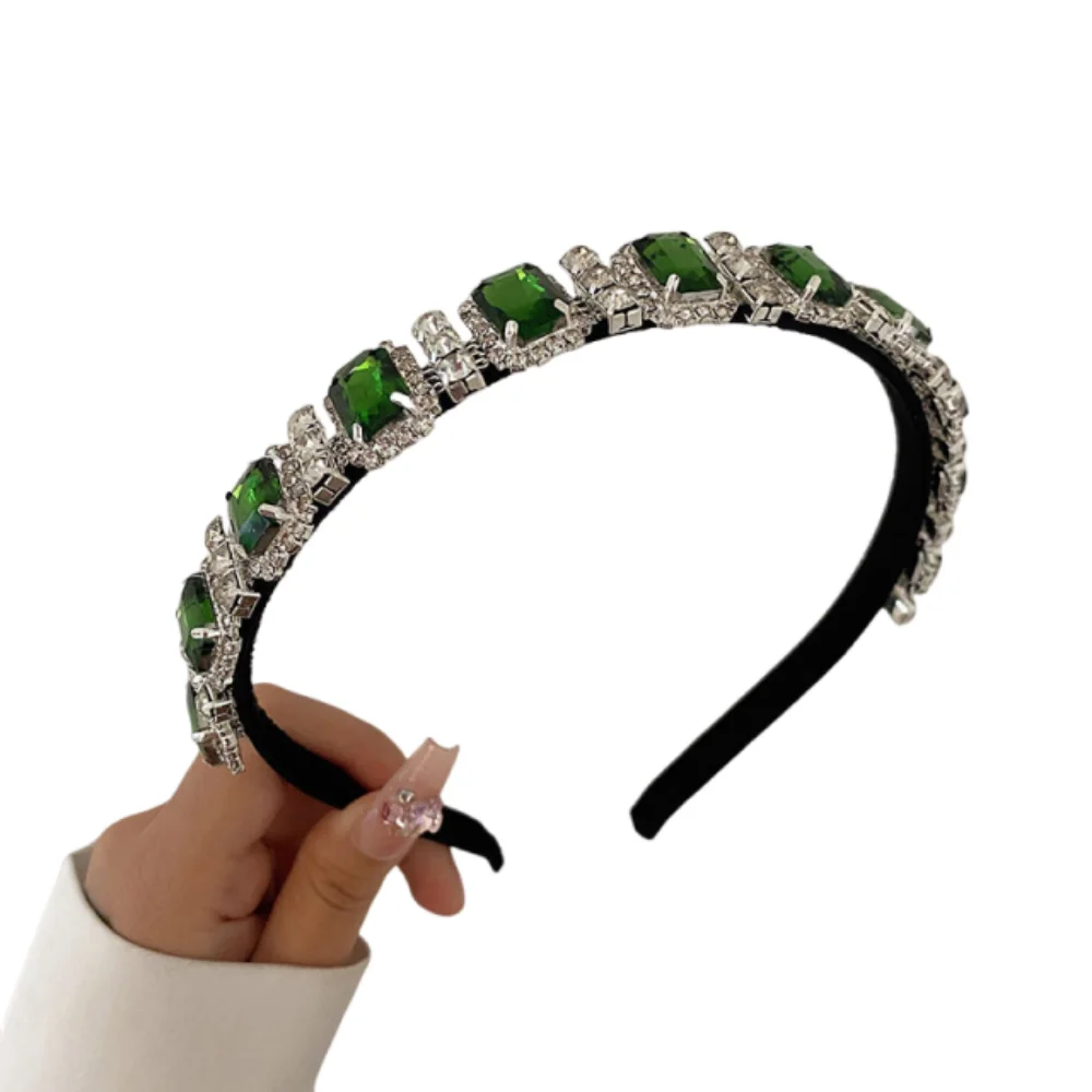 

Multicolor Gem Full Rhinestone Headbands Square Rhinestone Shiny Baroque Tiara Luxury Gorgeous Gem Headband Luxury Occasions