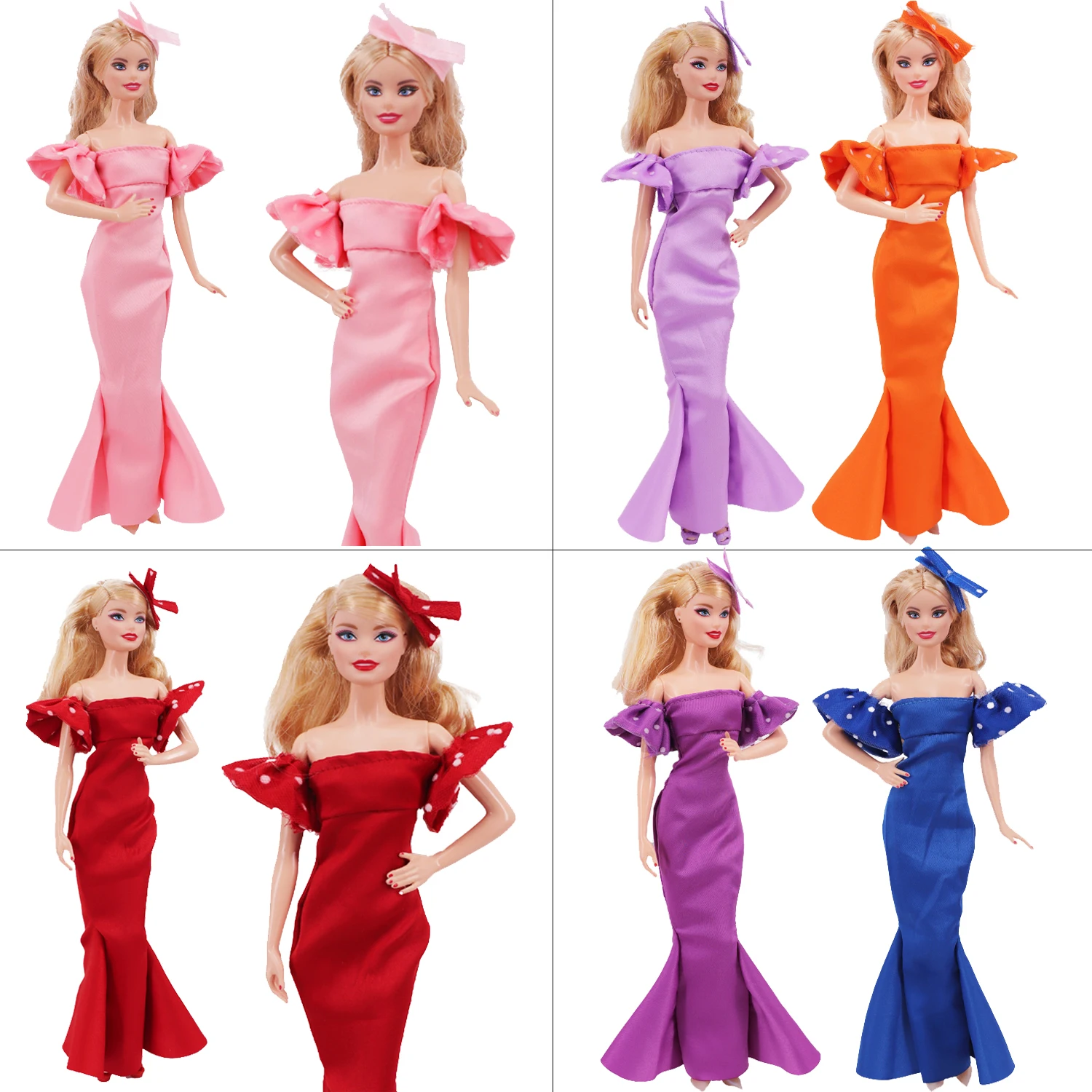 Doll Clothes BarbiesSexy Mermaid Evening Dress Sequin Skirt for 11.8 inch Barbiees Doll Accessories Short Skirt Fashion Toy Gift