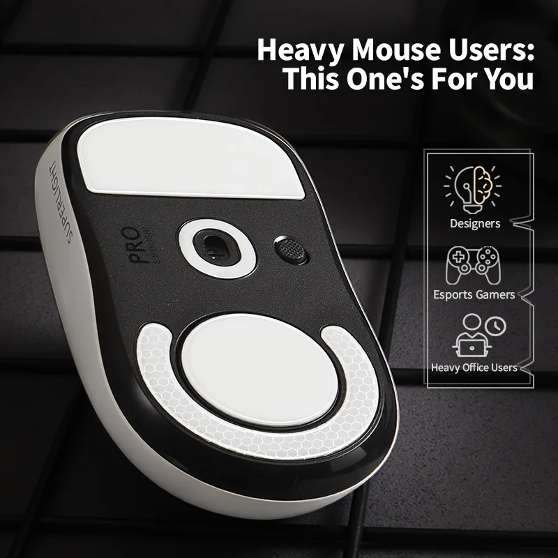 

Противоскользящая нашивка для ног мыши для Logitech PRO X LIGHTSPEED 2 DEX GPW 4/3/2, обновленная оригинальная нашивка для ног мыши, беспроводная круглая изогнутая