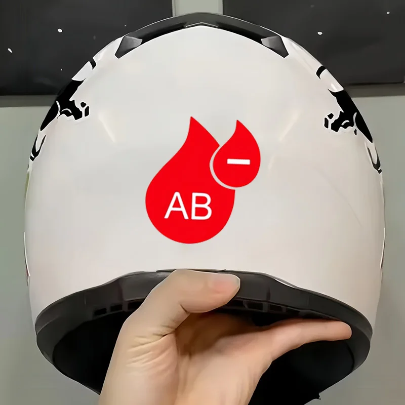 Picture 6: Blood Type Medical Alert Waterproof Vinyl Stickers For Motorcycle Helmet Car Laptop Decal