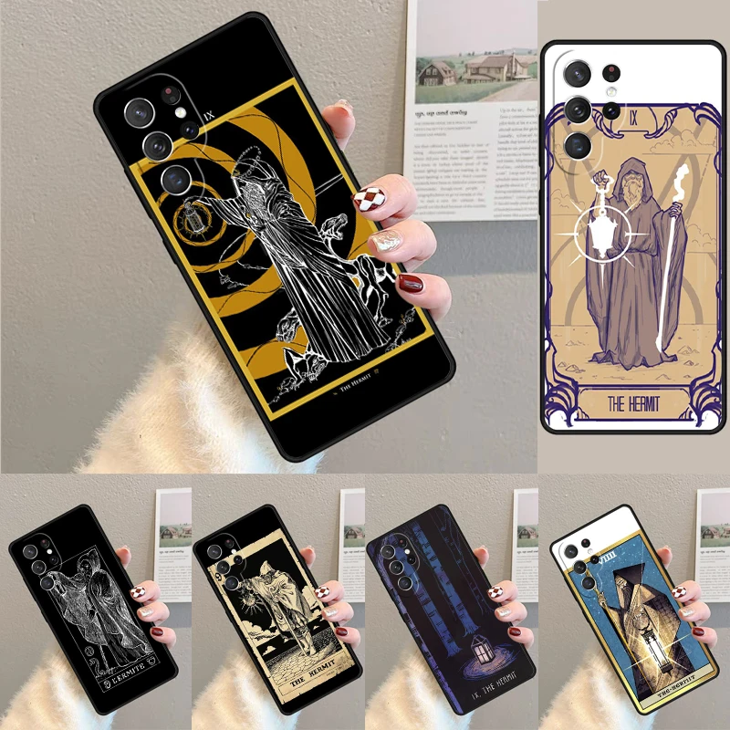 Tarot Card The Hermit TPU Phone Case For Samsung Galaxy note 10 pro S26 S25 S24 S23 S22 Ultra Plus S21 FE S20 Shockproof Cover