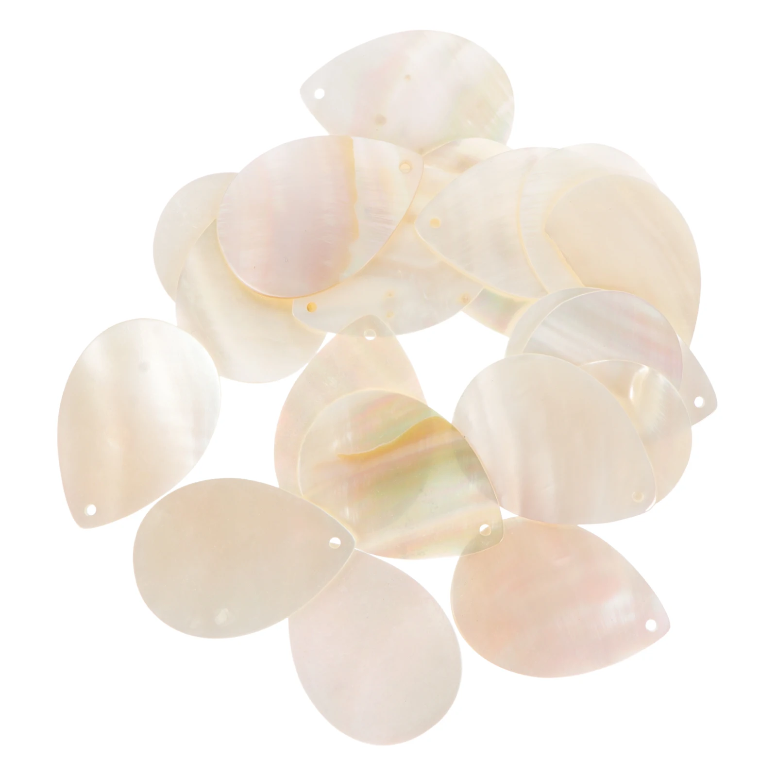 

20pcs Shell Charms Natural DIY Craft Accessories Jewelry Making Wind Chime Pendant Hanging Decor Seashell Pieces Round Slices