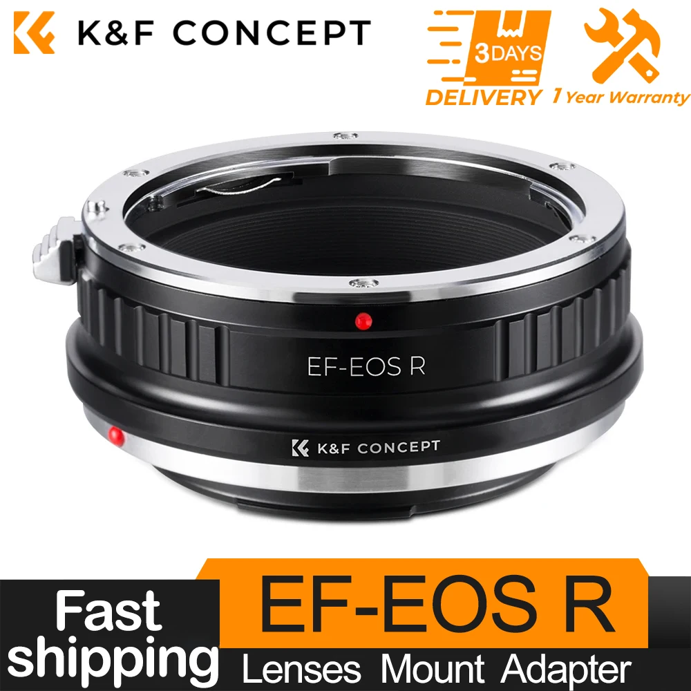 

K&F Concept EOS-EOS R Lens Mount Adapter for Canon EF Lens to Canon EOS R Mount Series Mirrorless Camera Body