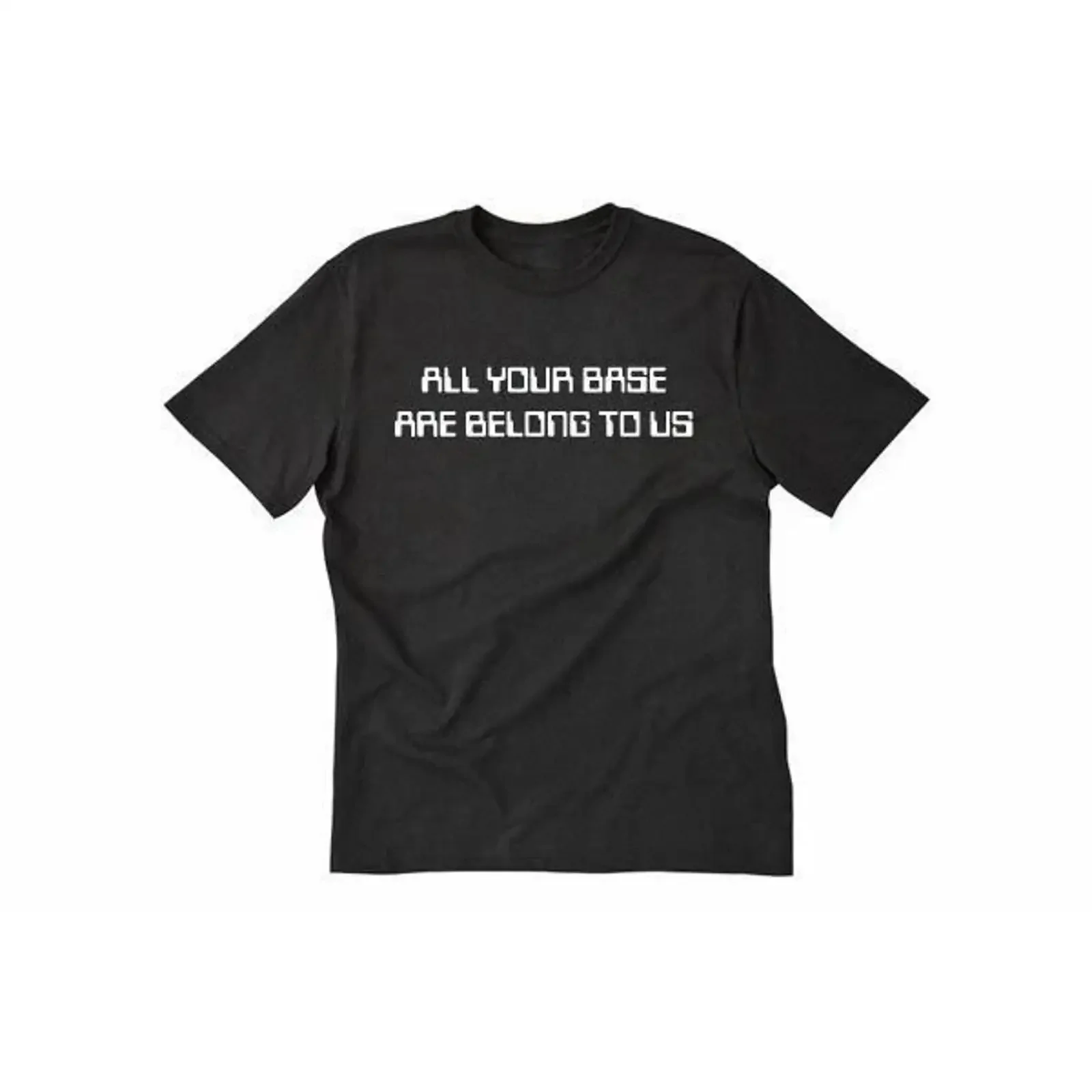 T-shirt « All Your Base Are Belong To Us », drôle, geek, nerd, jeu vidéo, Meme, Japon, vintage, légèrement délavé, confortable et polyvalent