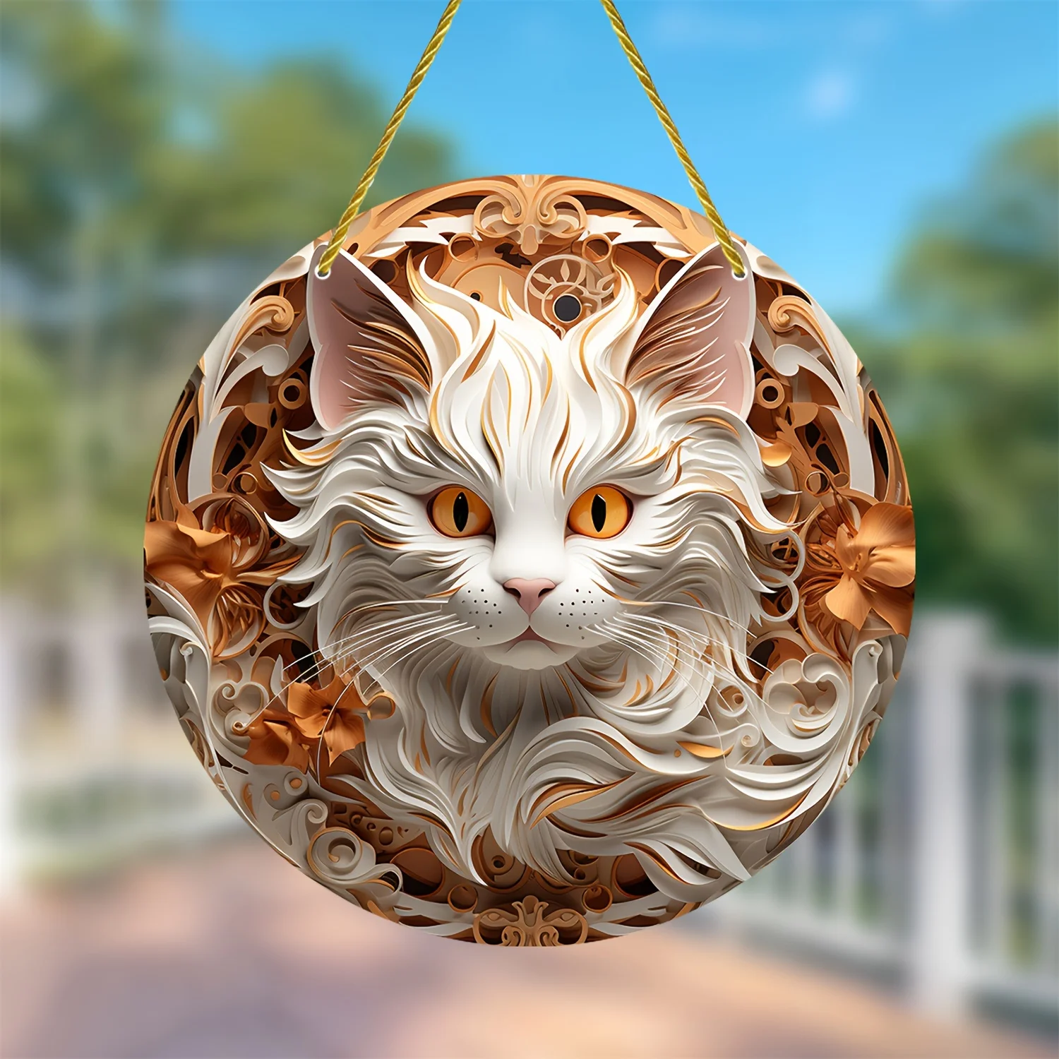 Cute Cat,Suncatcher Craft Stained Acrylic,Suncatchers Catcher,Halloween Ornament Hanging,Home,Garden,Wall Decor,Gift for friends