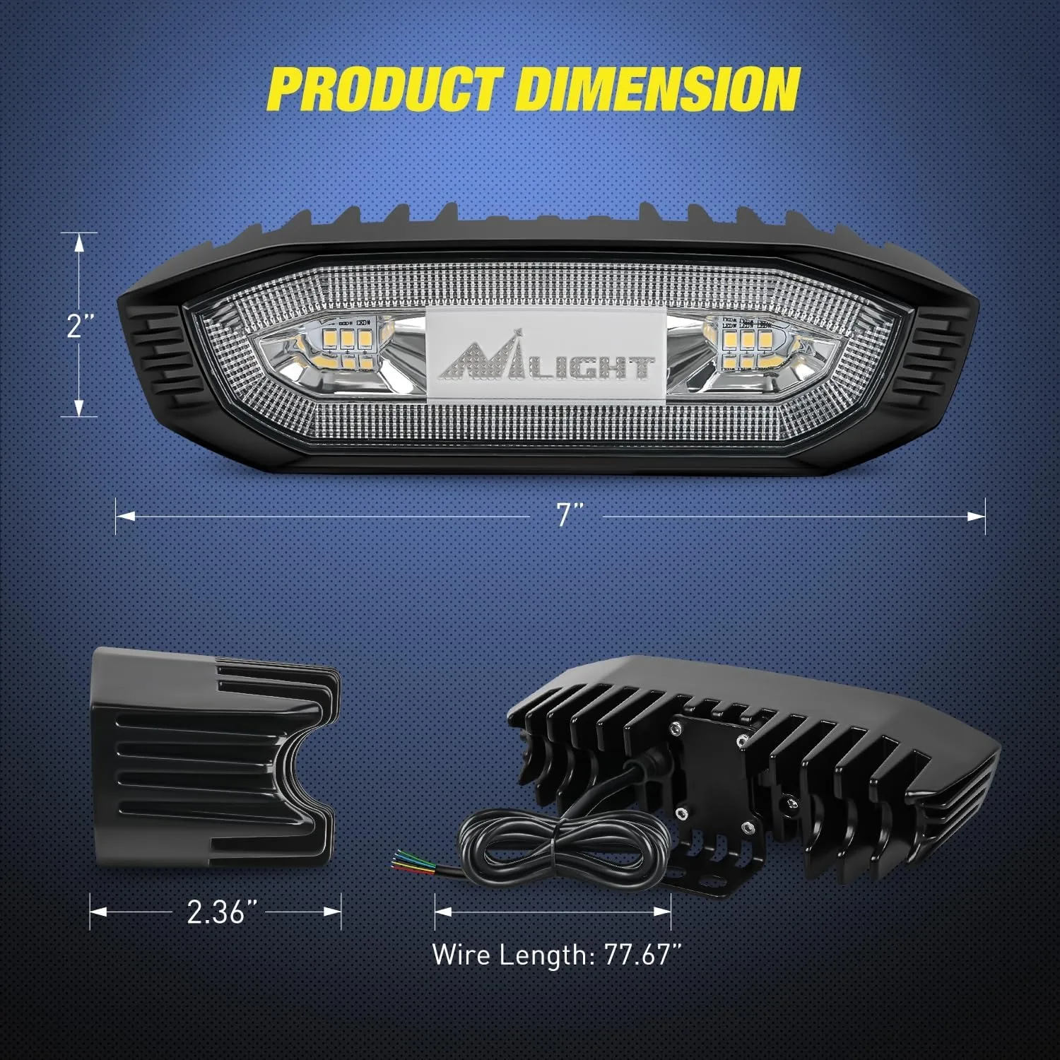 Nilight UTV LED Chase Brake Light Universal 1.75”-2.0” Roll Bar Mount Running Strobe Reverse Cargo Lights for ATV Can-Am Polaris RZR Dune Buggy Golf Cart Boat