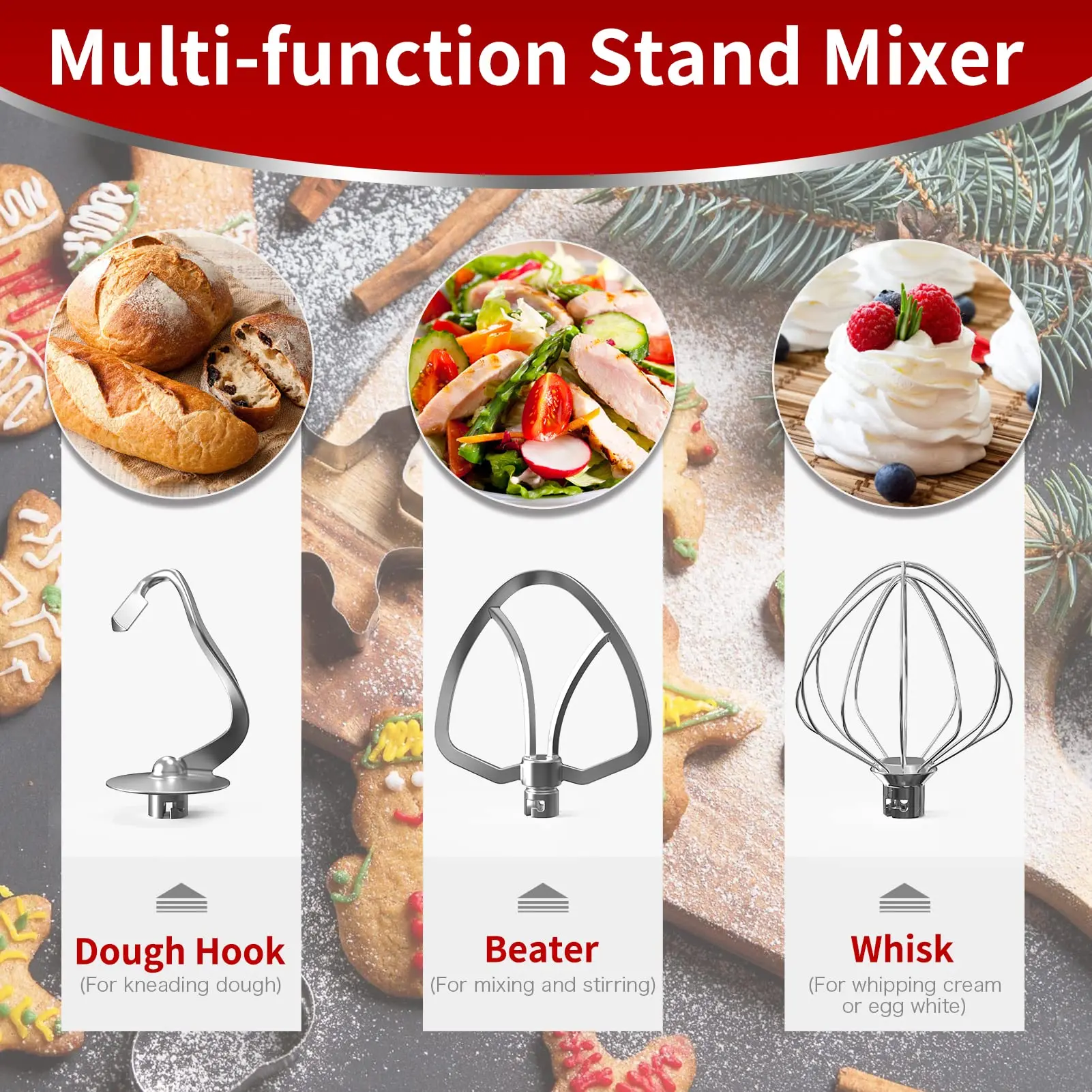 Strongsen Household 3 in1 Kitchen Electric Food Multifunctional Juicer Machine Meat Grinder Master Pasta Stand Mixers